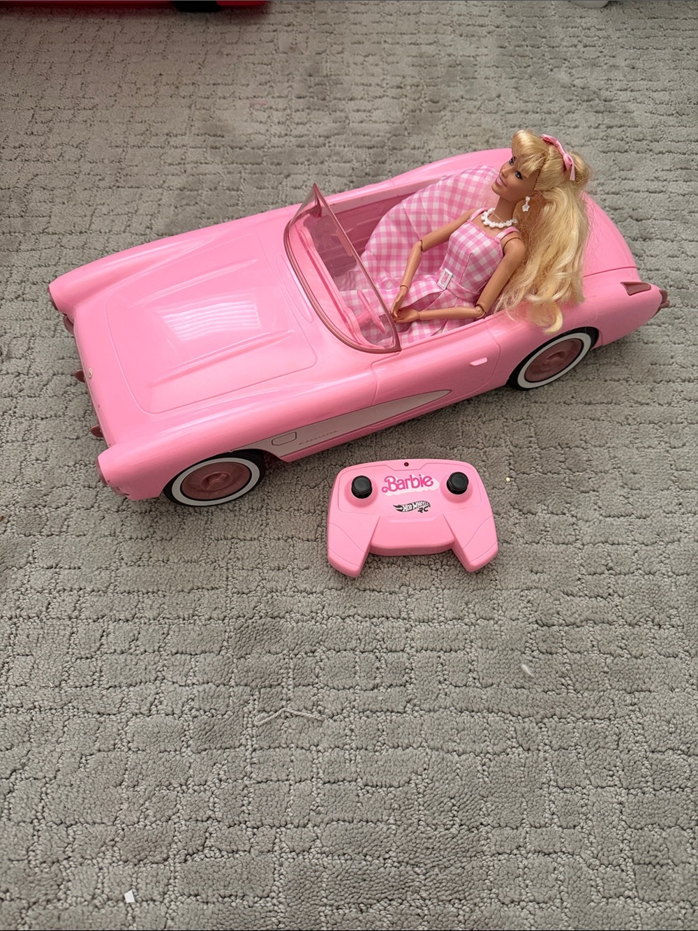 Barbie Pink Convertible with Matching Pink Remote and Barbie Doll